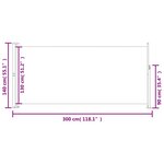 vidaXL Auvent latéral rétractable 140 x 300 cm Rouge