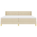 Lit à ressorts vidaXL avec matelas crème 200x200 cm en tissu