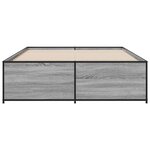 vidaXL Cadre de lit sans matelas sonoma gris 120x190 cm