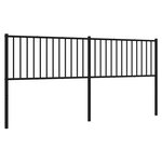 vidaXL Tête de lit métal noir 193 cm