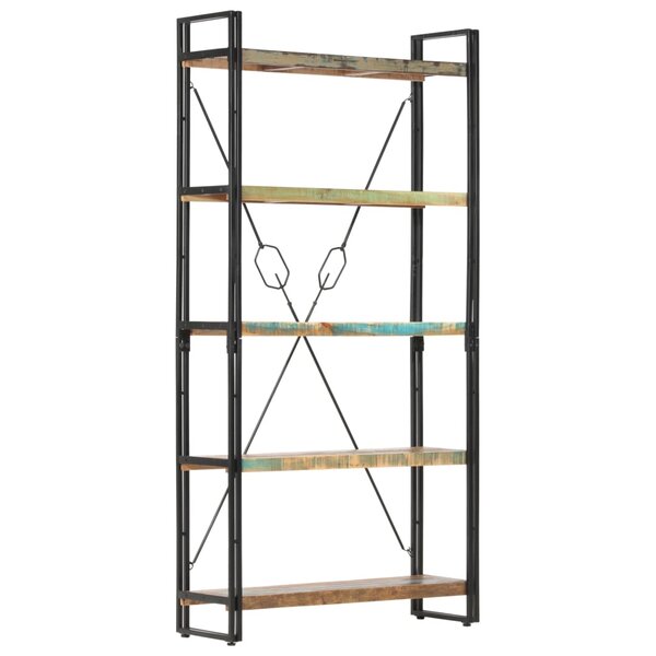 vidaXL Bibliothèque 5 niveaux 90x30x180 cm Bois solide de récupération