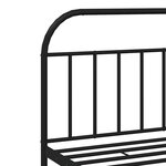 vidaXL Cadre de lit métal sans matelas avec pied de lit noir 193x203cm