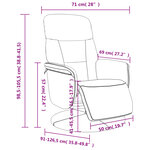 vidaXL Fauteuil inclinable avec repose-pied vert foncé velours