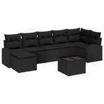 vidaXL Ensemble de Canapé de Jardin 8 Pièces avec Coussins Beige en Poly Rotin