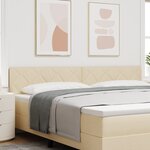 Tête de lit LED vidaXL Design Blocs en Diamant Crème 200 cm Tissu
