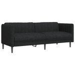 vidaXL Ensemble de canapés 2 Pièces noir tissu