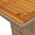 vidaXL Ensemble à manger de jardin et coussins 9 Pièces beige Poly rotin