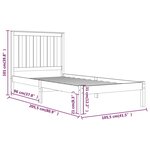 vidaXL Cadre de lit sans matelas bois massif 100x200 cm