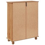 vidaXL Meuble à chaussures "ASKIM" 85x35x108 cm en bois massif de pin