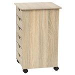 Caisson de bureau meuble en bois marron chêne clair 0508103