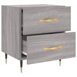vidaXL Table de chevet sonoma gris 40x35x47 5 cm bois d’ingénierie