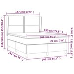 vidaXL Sommier à lattes de lit avec matelas Bleu 140x190 cm Tissu