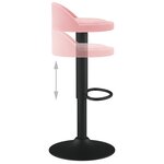 Vidaxl tabouret de bar rose velours