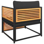 vidaXL Chaise de jardin avec coussins bois massif d'acacia