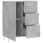 vidaXL Buffet gris béton 69 5x34x90 cm bois d'ingénierie