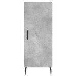 vidaXL Buffet Gris béton 34 5x34x90 cm Bois d'ingénierie
