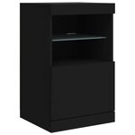 vidaXL Buffet avec lumières LED noir 123x37x67 cm