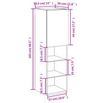 vidaXL Meubles TV avec lumières LED 2 Pièces chêne fumé 30 5x30x102 cm