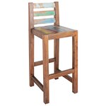 vidaXL Tabourets de bar lot de 2 bois massif de récupération