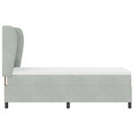 Lit à ressort vidaXL avec matelas Gris clair 80x200 cm Velours