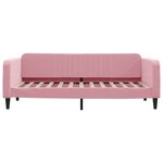 vidaXL Lit de jour avec gigogne et tiroirs sans matelas rose 90x200 cm