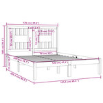 vidaXL Cadre de lit Blanc Bois de pin massif 120x200 cm