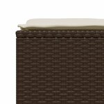 vidaXL Salon de jardin avec coussins 5 Pièces marron résine tressée