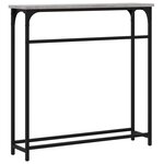 vidaXL Table console sonoma gris 75x19 5x75 cm bois d'ingénierie