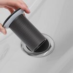 vidaXL Drain à poussoir sans débordement Gris 6 4x6 4x9 1 cm