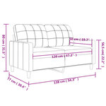 vidaXL Canapé à 2 places Taupe 120 cm Tissu