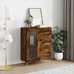vidaXL Buffet chêne fumé 69 5x34x90 cm bois d'ingénierie