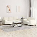 vidaXL Ensemble de canapés 2 Pièces avec coussins crème velours