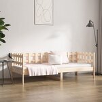 vidaXL Lit de jour sans matelas 90x200 cm bois de pin massif