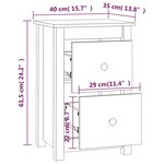 vidaXL Tables de chevet 2 Pièces 40x35x61 5 cm Bois de pin massif