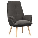 vidaXL Chaise Relaxante Gris Foncé en Tissu Imitant la Laine
