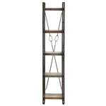 vidaXL Bibliothèque 5 niveaux 40x30x180 cm Bois de récupération massif