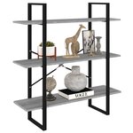 vidaXL Bibliothèque Sonoma gris 100x30x105 cm Bois d'ingénierie