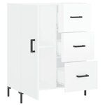 vidaXL Buffet Blanc brillant 69 5x34x90 cm Bois d'ingénierie