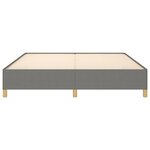 vidaXL Cadre de lit Gris foncé 160 x 200 cm Tissu