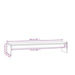 vidaXL Support de moniteur Blanc 100x27x15 cm Bois de pin solide