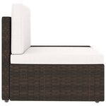 vidaXL Salon de jardin 5 Pièces avec coussins Marron Résine tressée