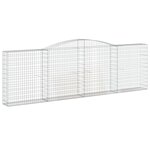 vidaXL Panier de gabions arqué 400x30x120/140 cm Fer galvanisé