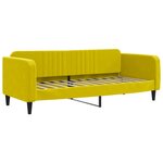 vidaXL Lit de jour avec lit gigogne jaune 80x200 cm velours