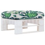 vidaXL Pouf palette de jardin Bois de pin imprégné de blanc