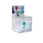 Urne Transparente Fermable À Clé 21x21 Cm Avec Encart A5 - Cristal - Exacompta
