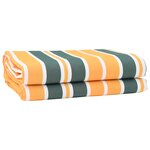 vidaXL Tissu de remplacement pour store Vert et Jaune 10x1.6 m