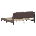 vidaXL Cadre de lit avec LED sans matelas marron 180x200 cm