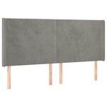 vidaXL Sommier à lattes de lit matelas et LED Gris clair 160x200 cm