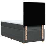 vidaXL Sommier à lattes de lit et matelas Gris foncé 90x190 cm Tissu