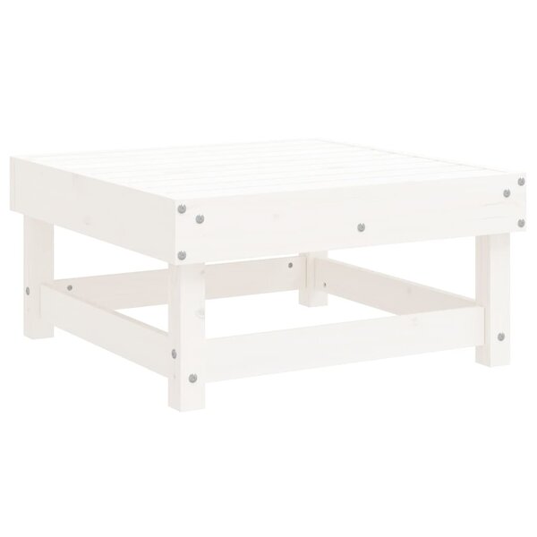 vidaXL Repose-pied de jardin blanc bois de pin massif